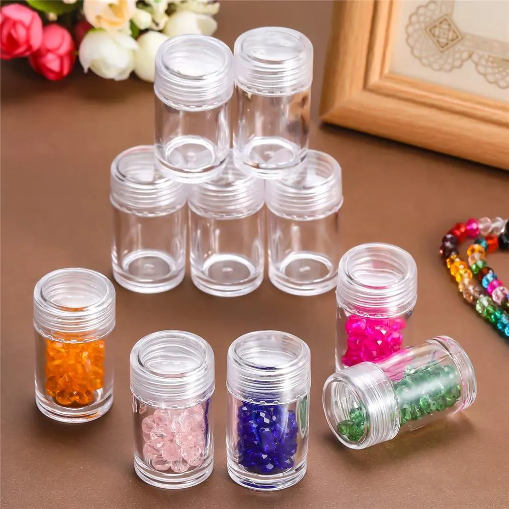 DIY Diamond Nail Accessory Set Clear Pet Plastic Bottles Bead Storage  Containers With Transparent Bottles And Lid T200104224k From Xiao63, $20.31